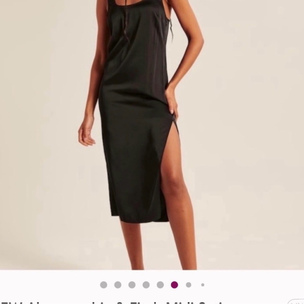 Abercrombie & Fitch Taupe Tan Satin slip dress L